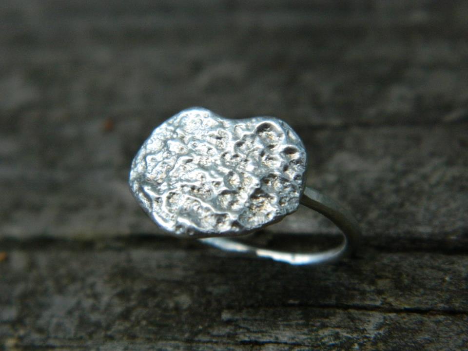 Sterling silver abstract ring