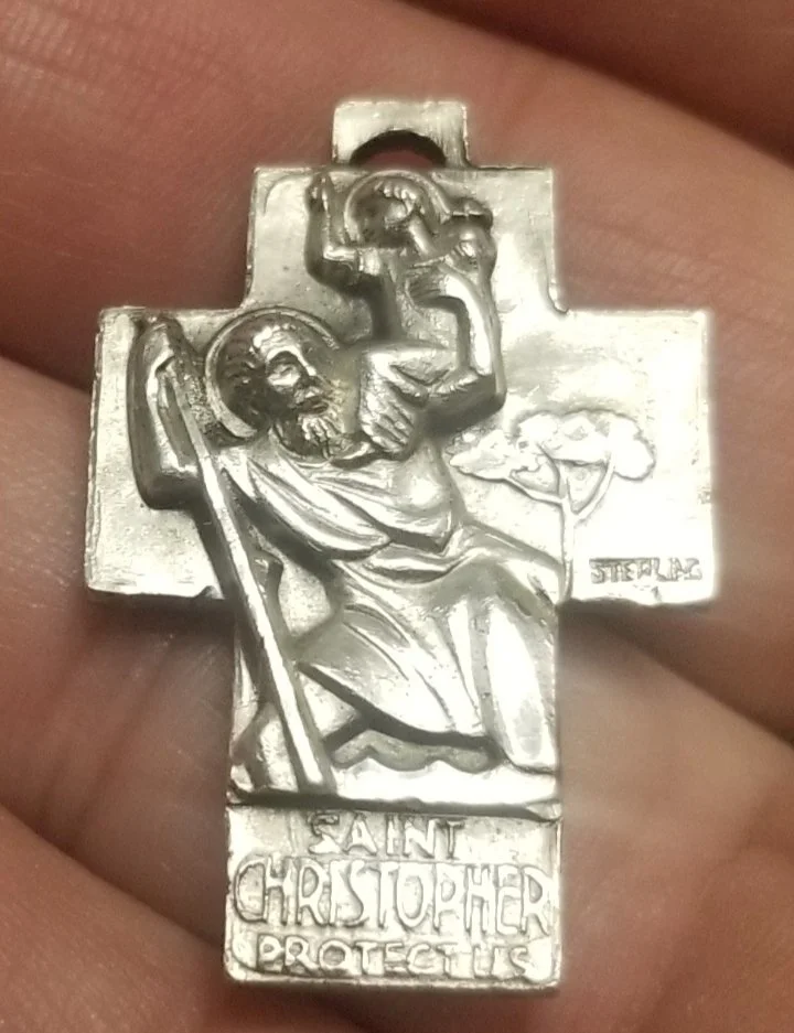 Sterling St. Christopher Medalion