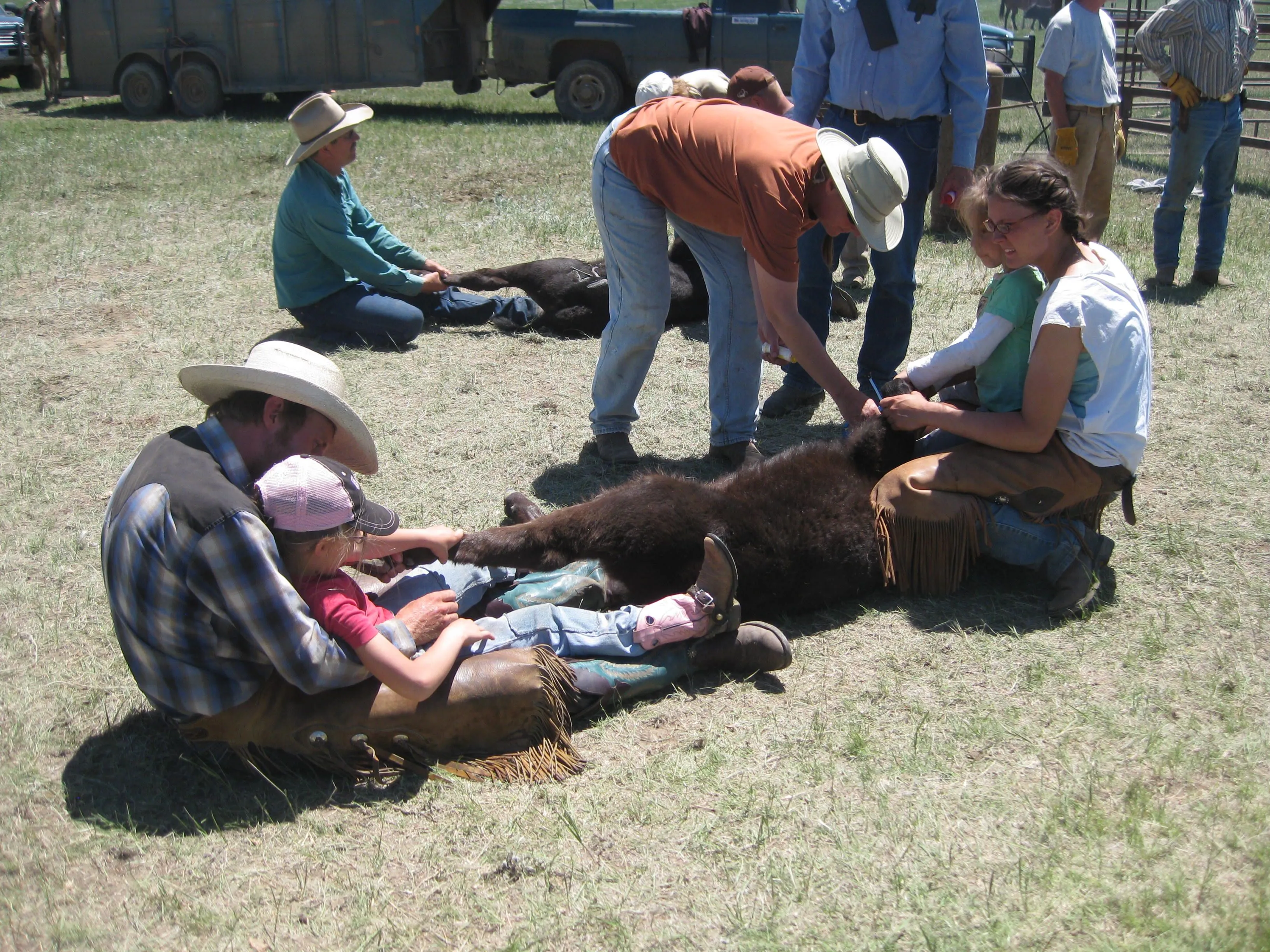 Stretch out that calf.    (Pink Boots)