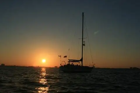 Sunset at anchor