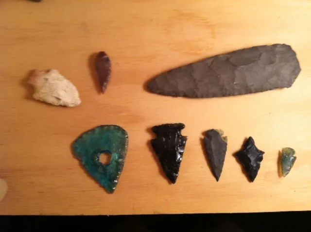 three on top are historical. The two small ones were found in florida. The large knife was found near Otsego Lake NY.