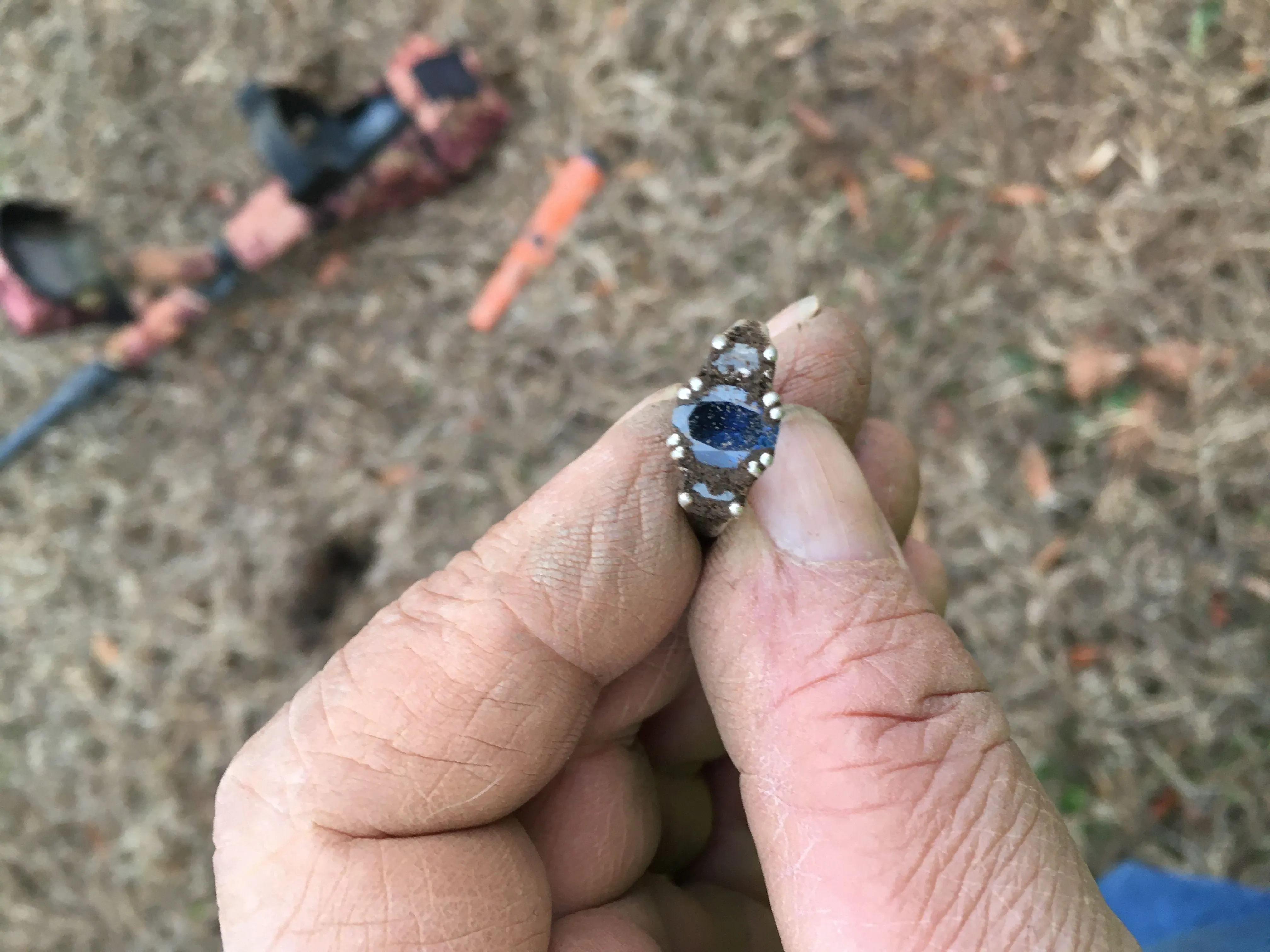 Top side of the silver ring