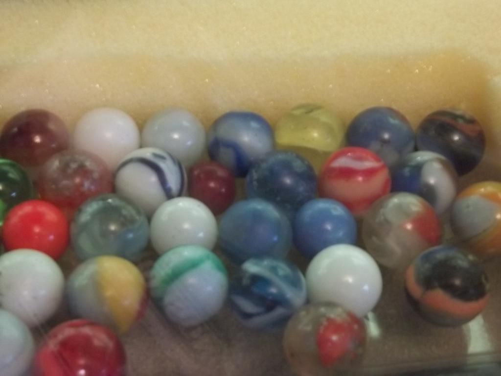 Various marbles found while detecting.