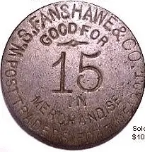 Very rare post traders token from Ft Meade, Dakota Territory.