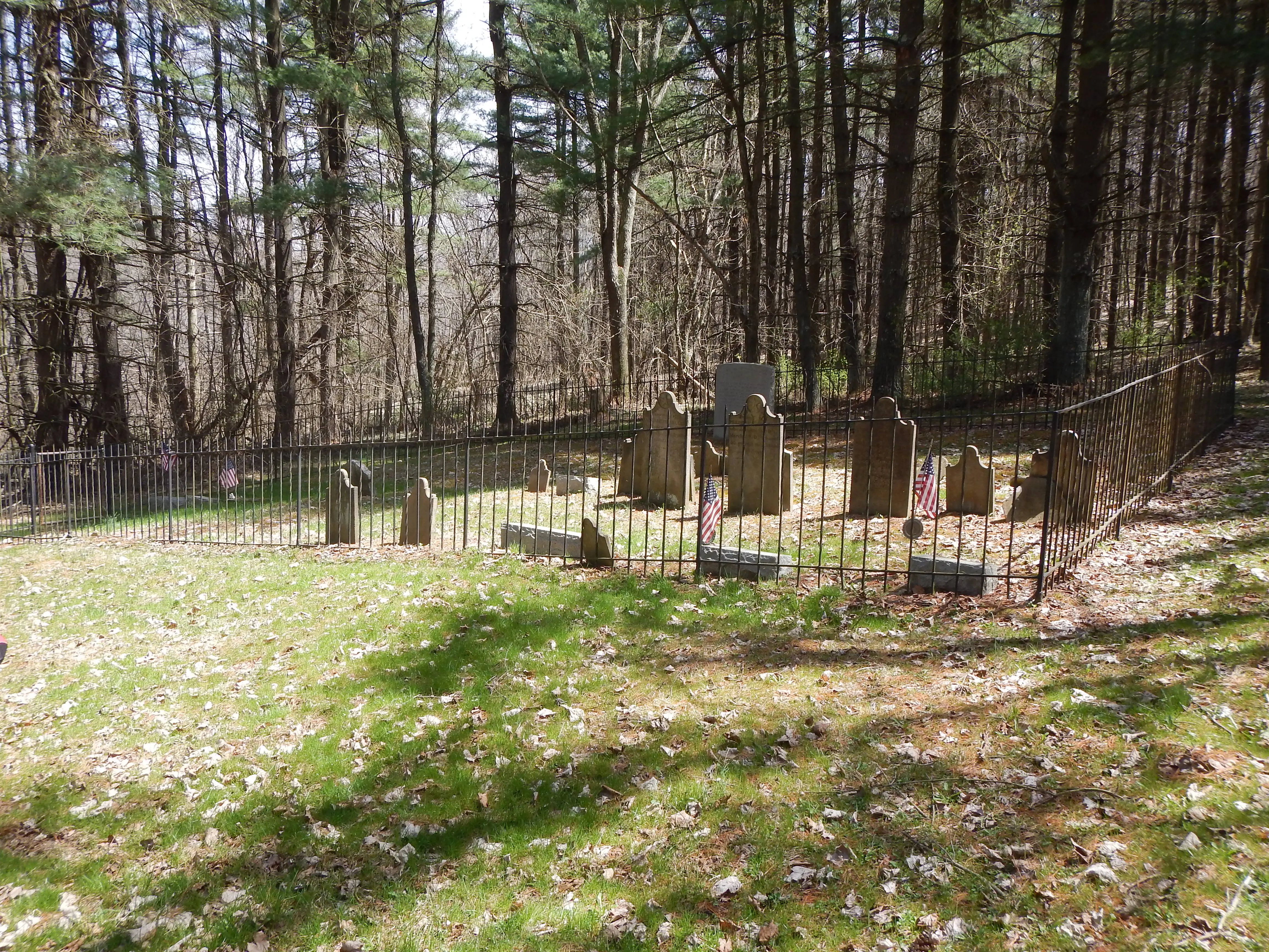 View of the welly maintained cemetery.