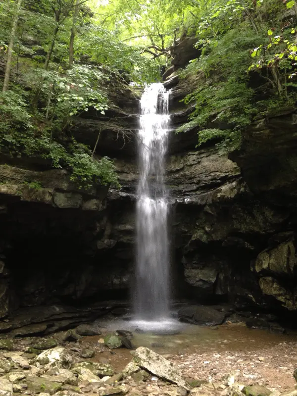 Waterfall by the cave
