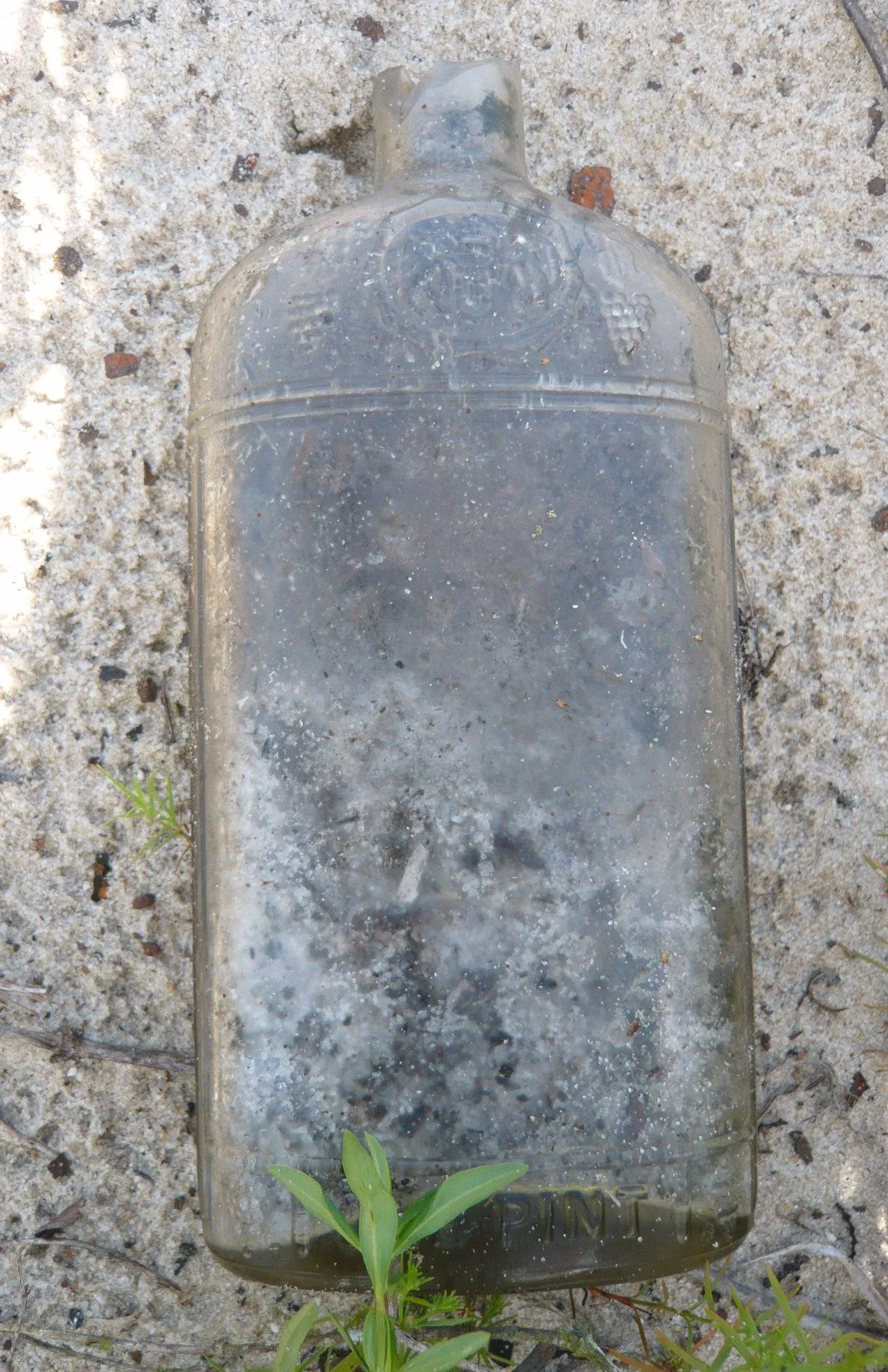 wine bottle embossed, Monarch