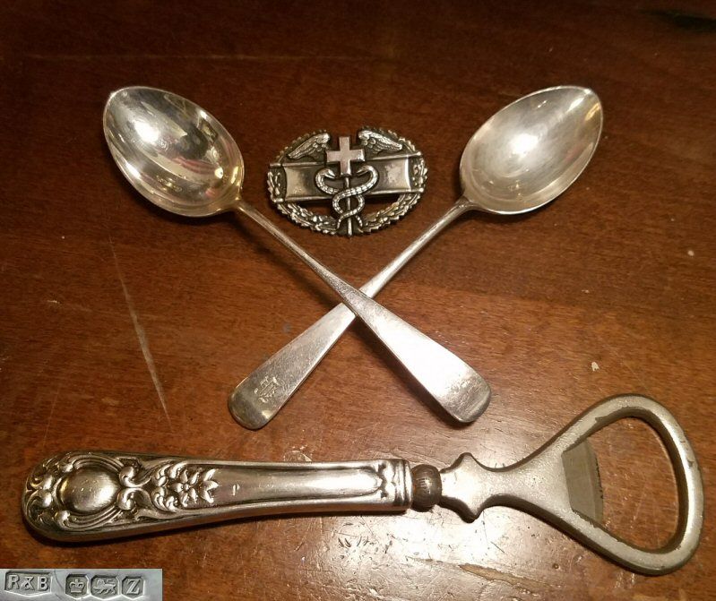 WWII CMB and Sterling Spoons 1 27 2018