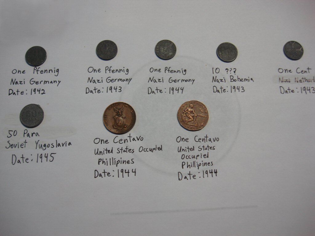 WWII coins. 
Found September 30th